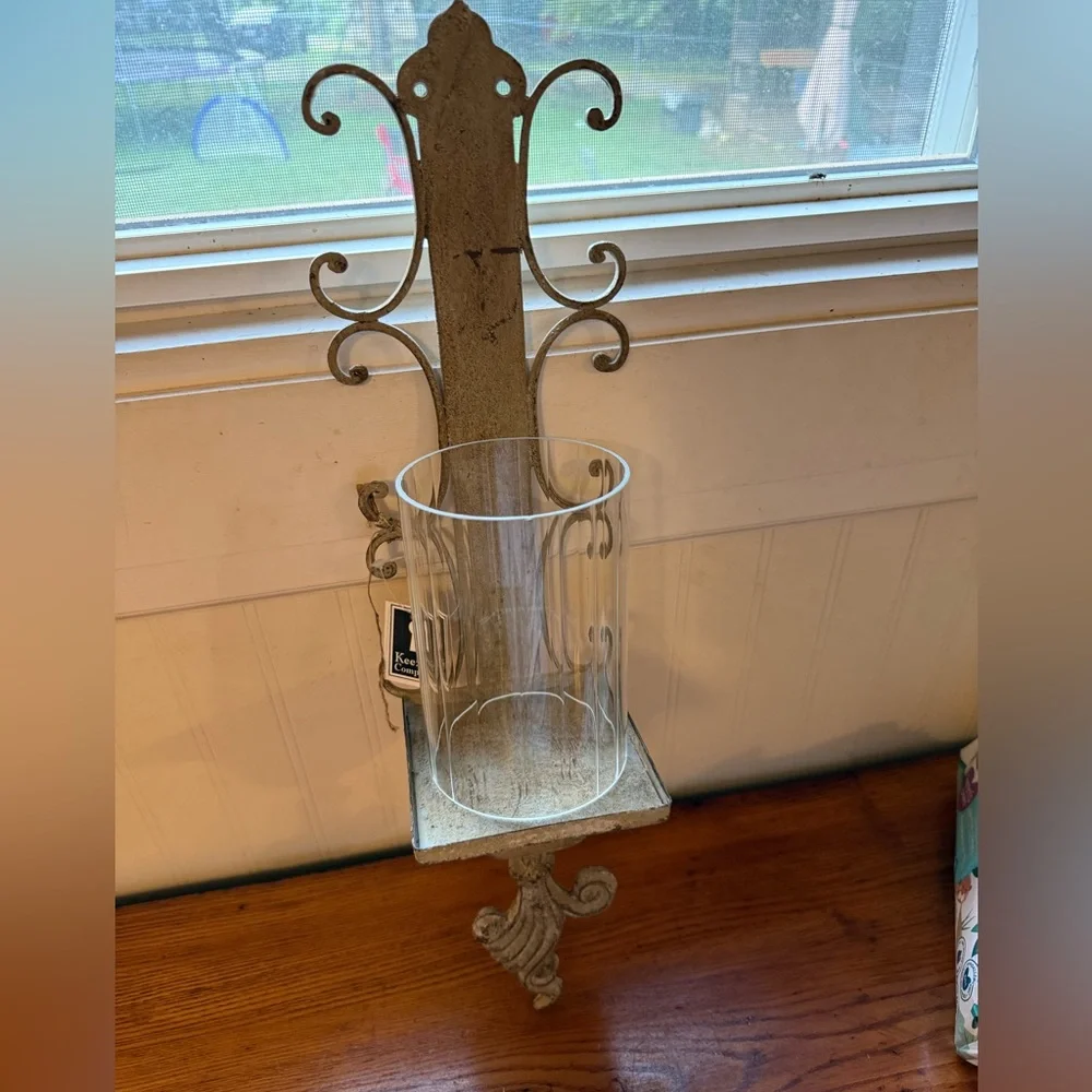 Decorative Wall Sconce with Glass Holder NWT